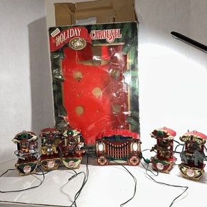 Vintage Mr Christmas Holiday Lighted Musical Carousel 1994- Works Great!